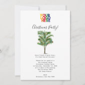 Palm Tree Holiday Business Logo Kerstfeest (Voorkant)