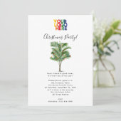 Palm Tree Holiday Business Logo Kerstfeest (Staand voorkant)