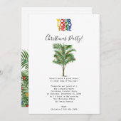 Palm Tree Holiday Business Logo Kerstfeest (Voorkant / Achterkant)