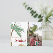 Palm Tree Holiday Photo Briefkaart (Staand voorkant)