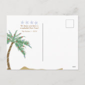 Palm Tree Holiday Photo Briefkaart (Achterkant)