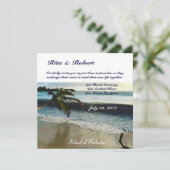 Palm Tree | Huwelijksuitnodiging Semi-Gloss Kaart (Staand voorkant)