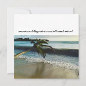 Palm Tree | Huwelijksuitnodiging Semi-Gloss Kaart (Achterkant)