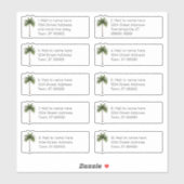 Palm Tree Individuele adres mailinglabels Sticker (Vel)