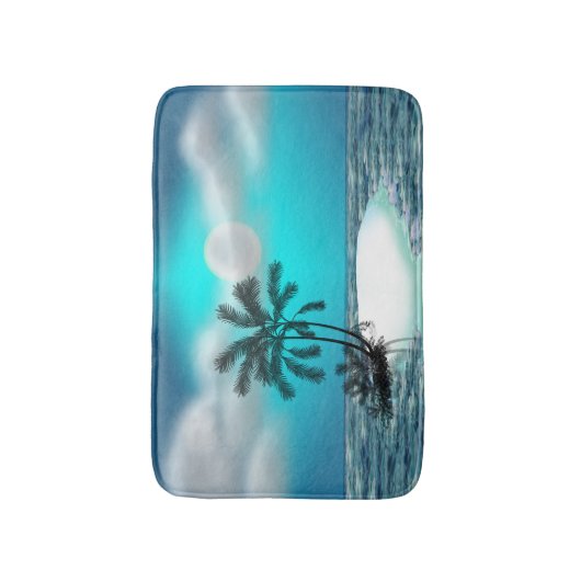 Palm Tree Island Badmat (Voorkant Verticaal)