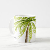 Palm Tree Island Beach Monogram Koffiemok (Voorkant links)