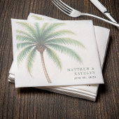 Palm Tree Island Destination Green Wedding Servet