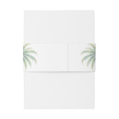 Palm Tree Island Destination Green Wedding Uitnodigingen Wikkel (Achterkant Voorbeeld)