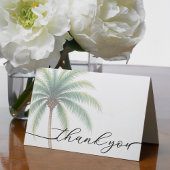 Palm Tree Island Destination Wedding Green Bedankkaart