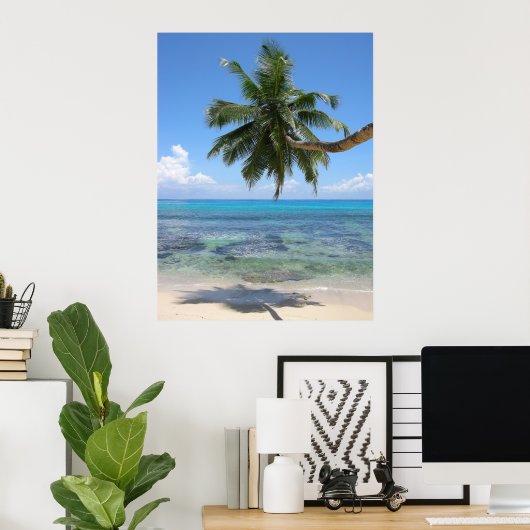 Palm Tree Island Poster (Thuiskantoor)