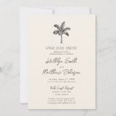 Palm Tree Ivory Minimalist op een dag afstand Kaart (Voorkant)