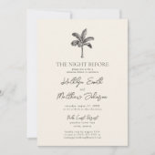 Palm Tree Ivory minimalistisch de avond ervoor Kaart (Voorkant)