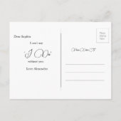 Palm Tree, jij wordt mijn bruidsmeisje Uitnodiging Briefkaart (Achterkant)