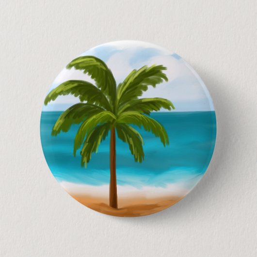 Palm Tree.jpg Ronde Button 5,7 Cm (Voorkant)