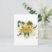Palm Tree Kenya Briefkaart (Staand voorkant)