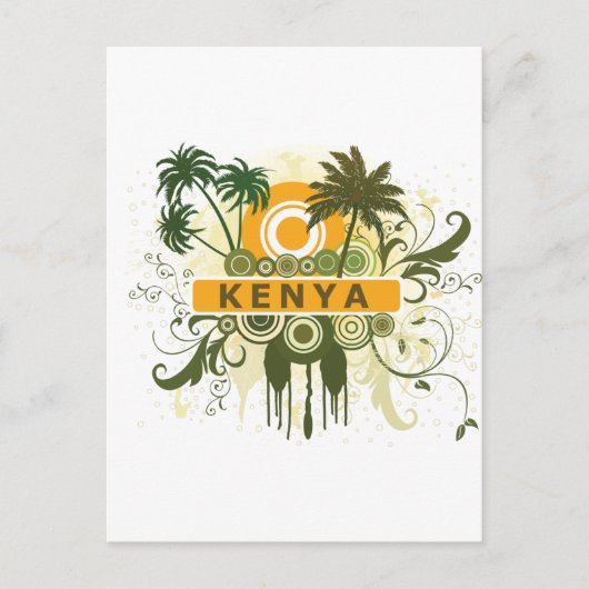 Palm Tree Kenya Briefkaart (Voorkant)