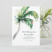 Palm Tree-kerstfeestdag, nieuw adres verplaatsen Aankondiging (Staand voorkant)