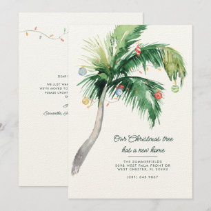 Palm Tree-kerstfeestdag, nieuw adres verplaatsen Aankondiging