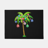 Palm Tree-kerstlampjes Funny Beach Summer Deurmat (Voorkant)