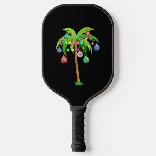 Palm Tree-kerstlampjes Funny Beach Summer Pickleball Paddle (Voorkant)