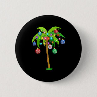 Palm Tree-kerstlampjes Funny Beach Summer Ronde Button 5,7 Cm