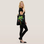 Palm Tree-kerstlampjes Funny Beach Summer Tote Bag (Op model)