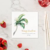 Palm Tree Kerstmis Familie Party Papier Servet (Insitu)