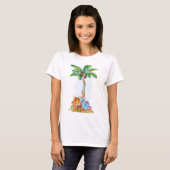 Palm Tree-kerstmis met cadeaus T-shirt (Voorkant volledig)