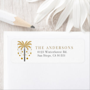 Palm Tree Kerstvakantie retour adres label