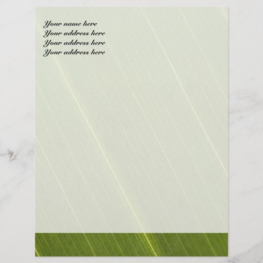 Palm Tree Leaf Letterhead Design Custom Briefhoofd (Voorkant)