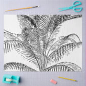 Palm Tree Leaves Black & White Abstract Pattern Tissuepapier (Craft)
