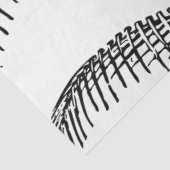 Palm Tree Leaves Black & White Abstract Pattern Tissuepapier (Detail)