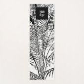 Palm Tree Leaves Black White Business Logo Yogamat (Voorkant)