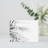 Palm Tree Leaves Minimalism Sketch Briefkaart (Staand voorkant)