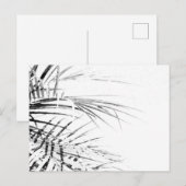 Palm Tree Leaves Minimalism Sketch Briefkaart (Voorkant / Achterkant)