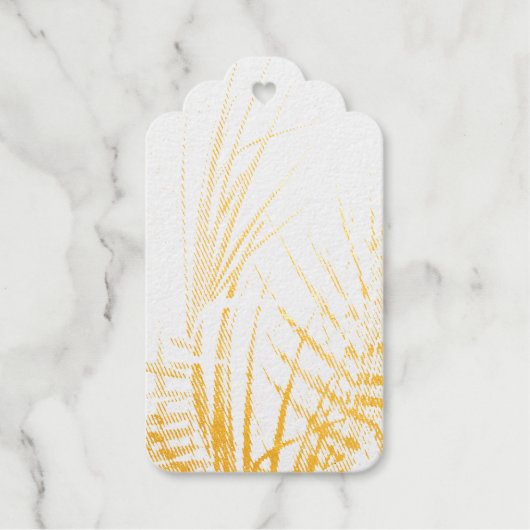 Palm Tree Leaves Minimalism Sketch Cadeaulabels (Voorkant)