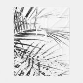 Palm Tree Leaves Minimalism Sketch Fleece Deken (Voorkant)