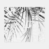 Palm Tree Leaves Minimalism Sketch Fleece Deken (Voorkant (Horizontaal))