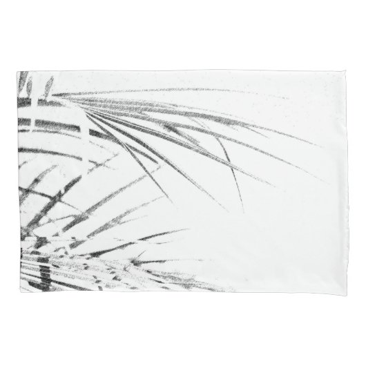 Palm Tree Leaves Minimalism Sketch Kussensloop (Voorkant)