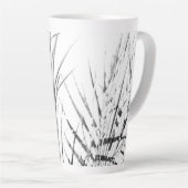 Palm Tree Leaves Minimalism Sketch Latte Mok (Rechterhoek)