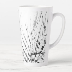Palm Tree Leaves Minimalism Sketch Latte Mok