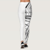 Palm Tree Leaves Minimalism Sketch Leggings (Achterkant)