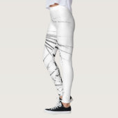 Palm Tree Leaves Minimalism Sketch Leggings (Links)