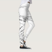 Palm Tree Leaves Minimalism Sketch Leggings (Rechts)