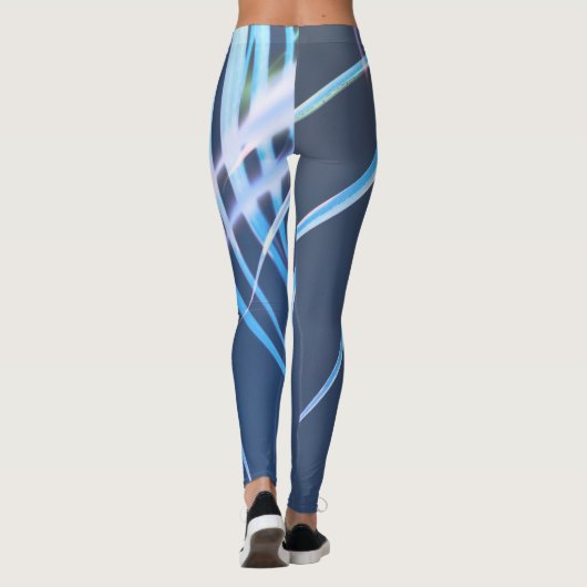 Palm Tree Leaves Minimalism Sketch Leggings (Achterkant)