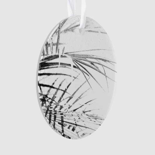 Palm Tree Leaves Minimalism Sketch Ornament (voorkant)
