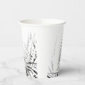 Palm Tree Leaves Minimalism Sketch Papieren Bekers (Links)