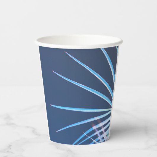 Palm Tree Leaves Minimalism Sketch Papieren Bekers (Achterkant)