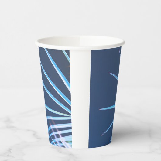 Palm Tree Leaves Minimalism Sketch Papieren Bekers (Links)