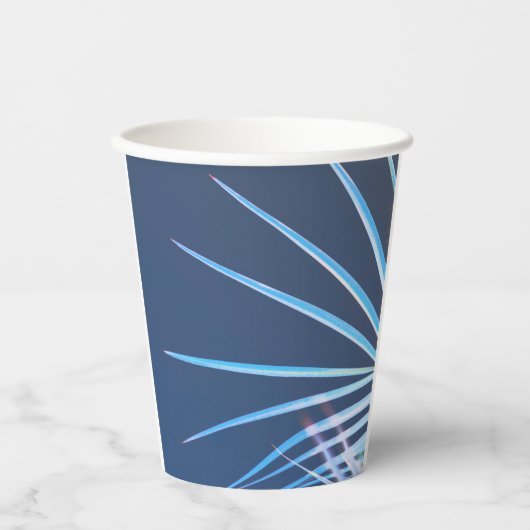 Palm Tree Leaves Minimalism Sketch Papieren Bekers (Voorkant)